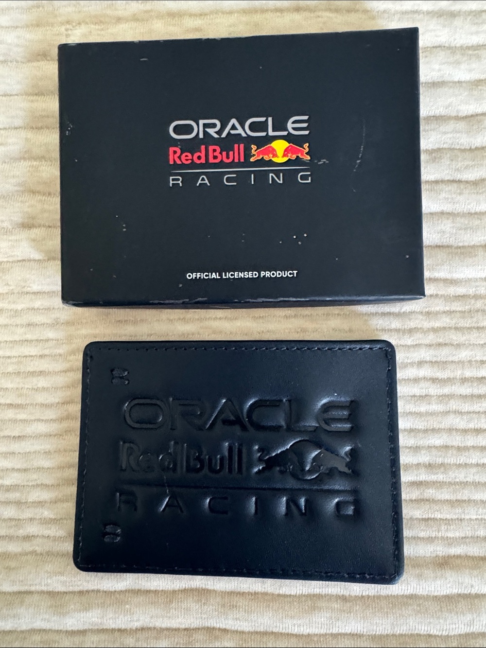 Oracle Red Bull Racing Black Leather Card Wallet